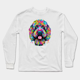 Floof Portuguese Water Dog Print Art Long Sleeve T-Shirt